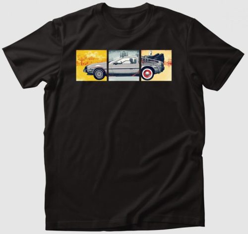 DeLorean póló, Fekete | XS