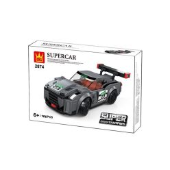   WANGE® 2874 | lego-kompatibilis építőjáték | 166 db építőkocka | Supercar szürke sportkocsi