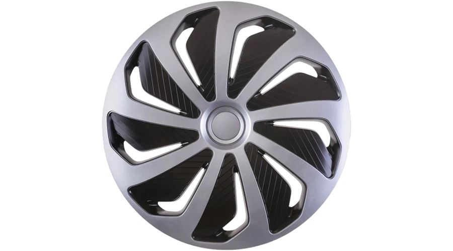Dísztárcsa 16" Wind Silver & Black 4db